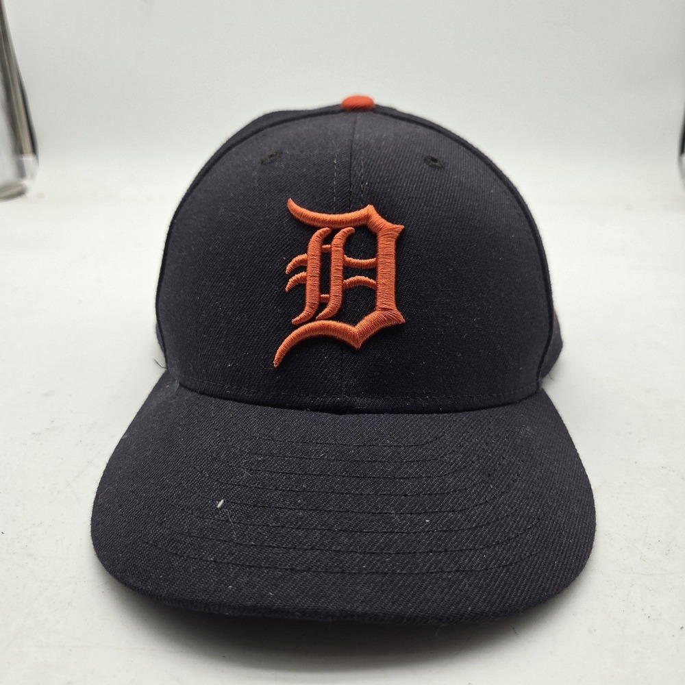 Detroit Tigers Hat Cap Fitted Mens 8‎ Blue MLB Baseball New Era Low Profile